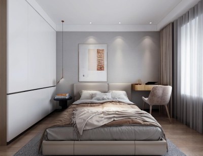 现代主卧3D模型下载